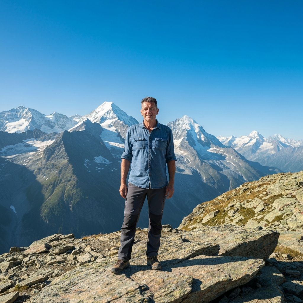 Person in alpiner Natur